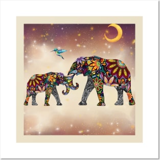 mandala elephant artwork full of love. Posters and Art